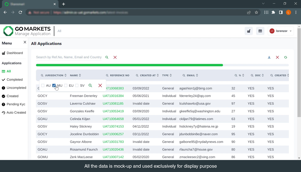 GoMarkets CS Tool