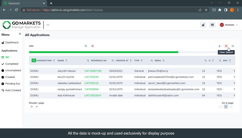 GoMarkets CS Tool