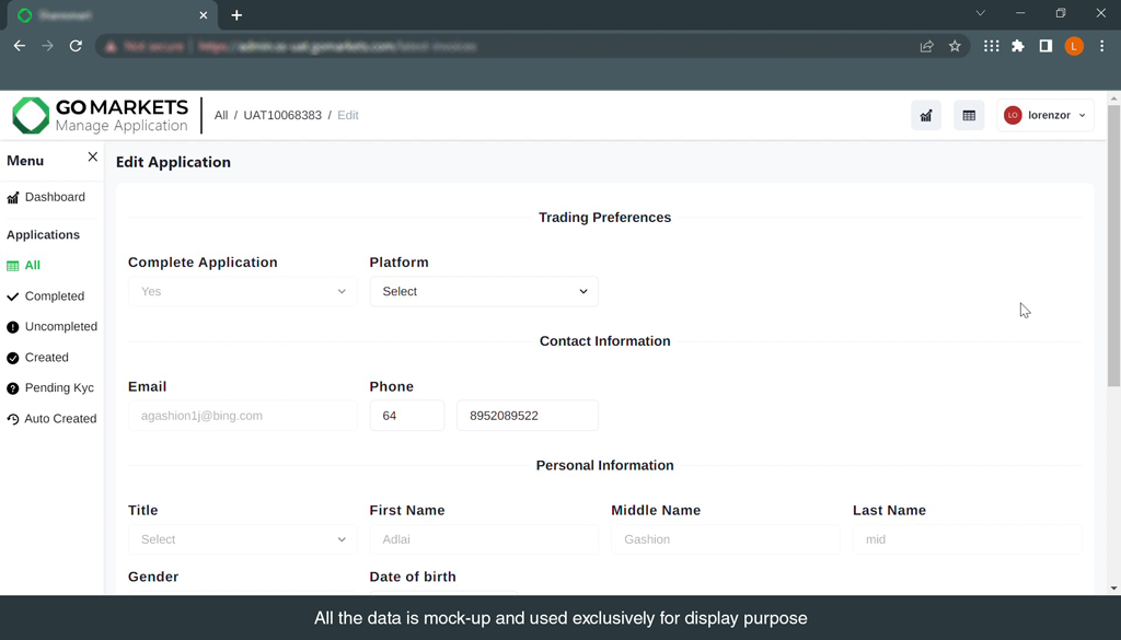 GoMarkets CS Tool