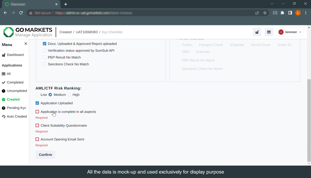 GoMarkets CS Tool