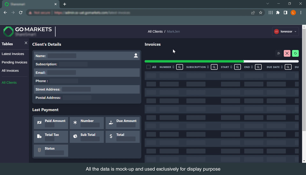 GoMarkets Invoicing Tool